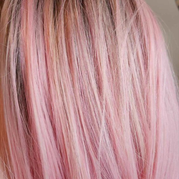 NEW Wigs for Every Woman brand Kate Cotton Candy Pink Short Wig Monofilament - Picture 3 of 3